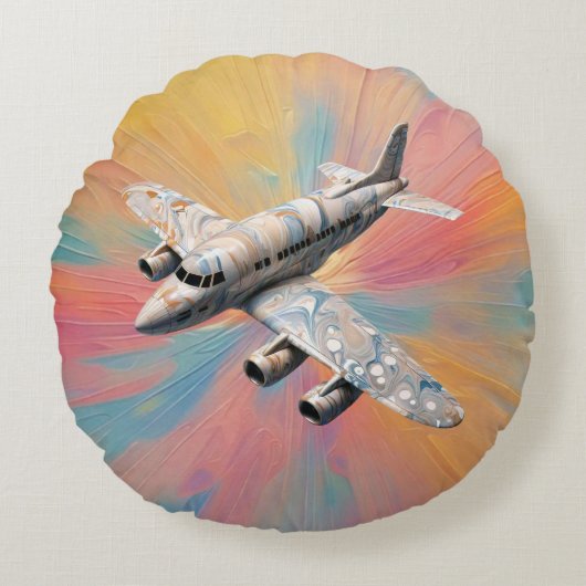 "Luchtsymfonie" Rond Kussen (Voorkant)