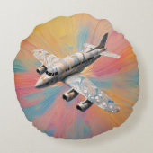 "Luchtsymfonie" Rond Kussen (Achterkant)