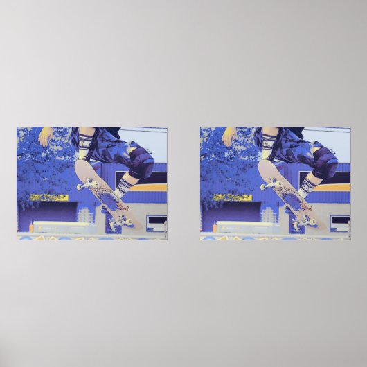 Luchttijd - Skateboarder Muurkunst Sets (Voorkant)