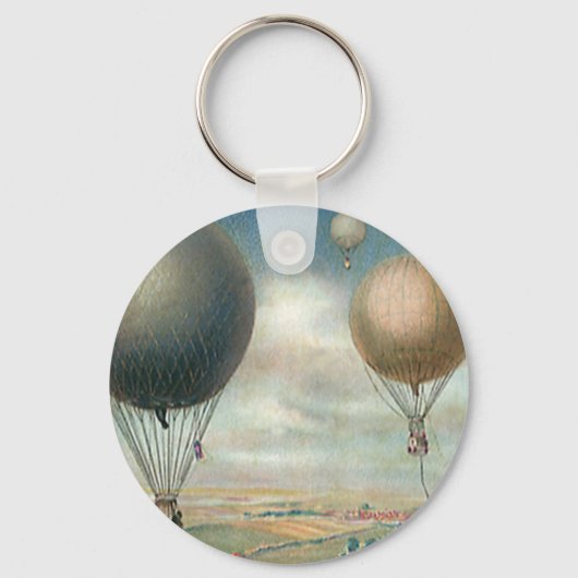 luchttransport, luchtballonnen, luchtvracht sleutelhanger (Voorkant)