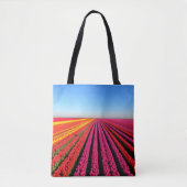 Luchttulpenvelden bij Peak Bloom Tote Bag (Voorkant)