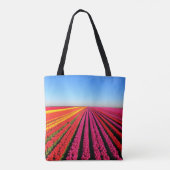 Luchttulpenvelden bij Peak Bloom Tote Bag (Achterkant)