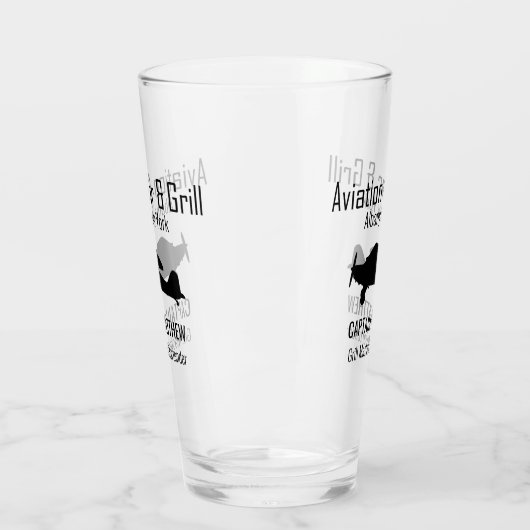 Luchtvaart Bar & Grill Bierbril Glas (Links)