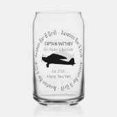 Luchtvaart Bar & Grill Drinkware Can Bier Drinkwar Blikvorm Glas (Achterkant)