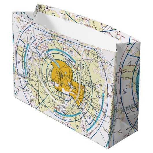 Luchtvaart Chart Groot Cadeauzakje (Achterkant Gekanteld)