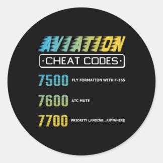 Luchtvaart Cheat Codes Luchtvaart Pilo Ronde Sticker