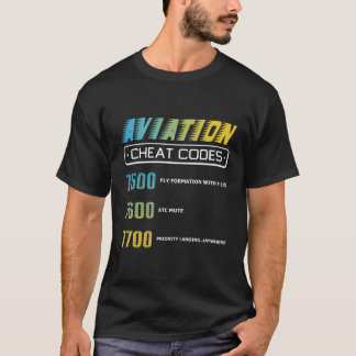 Luchtvaart Cheat Codes Luchtvaart Pilo T-shirt