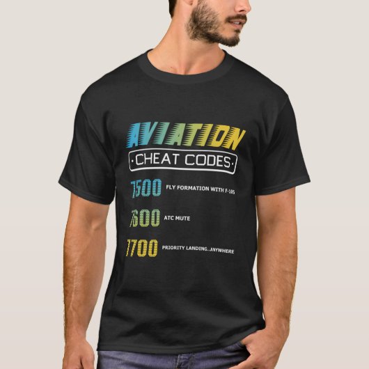 Luchtvaart Cheat Codes Luchtvaart Pilo T-shirt (Voorkant)