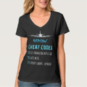 Luchtvaart Cheat Codes RC Vliegtuig dat ATC-vliegt T-shirt (Voorkant)
