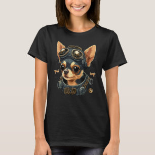 Luchtvaart Chihuahua Hond Vliegtuig Piloot op Chih T-shirt