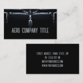 Luchtvaart- en elektronica Boeing Solid Black Avia Visitekaartje (Voorkant / Achterkant)