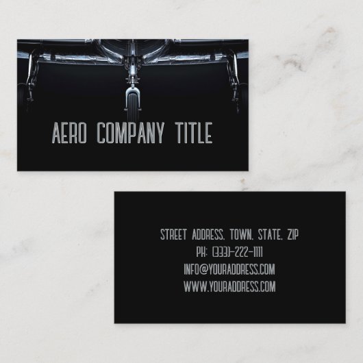 Luchtvaart- en elektronica Boeing Solid Black Avia Visitekaartje (Voorkant / Achterkant)