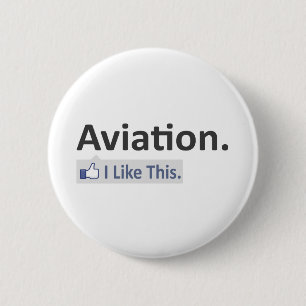 Luchtvaart...ik vind dit leuk ronde button 5,7 cm