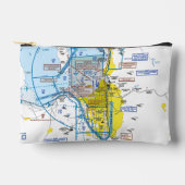 Luchtvaart Kaart Accessoire Zak Etui (Voorkant)