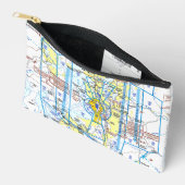Luchtvaart Kaart Accessoire Zak Etui (Open)