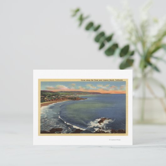 Luchtvaart langs de kust briefkaart (Staand voorkant)