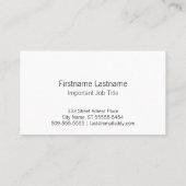 Luchtvaart (Letterpress Style) Visitekaartje (Achterkant)