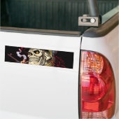 Luchtvaart- of marineparatrooper schedel met Helme Bumpersticker (Op Truck)