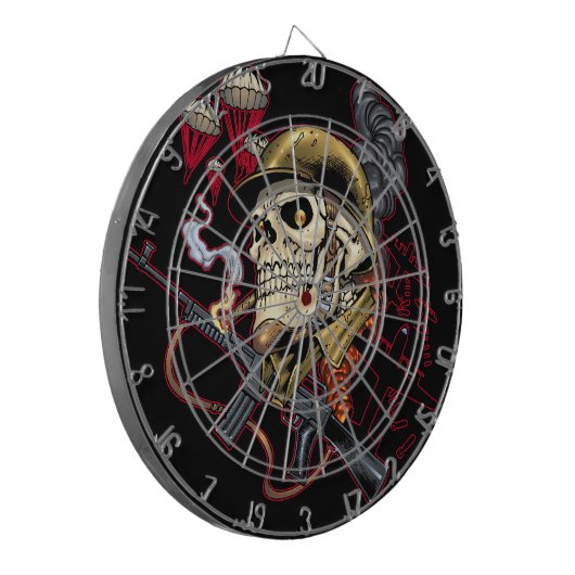 Luchtvaart- of marineparatrooper schedel met Helme Dartbord (Voorkant Links)