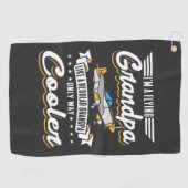 Luchtvaart Opa Alleen Koelere Gag Golfhanddoek (Horizontaal)