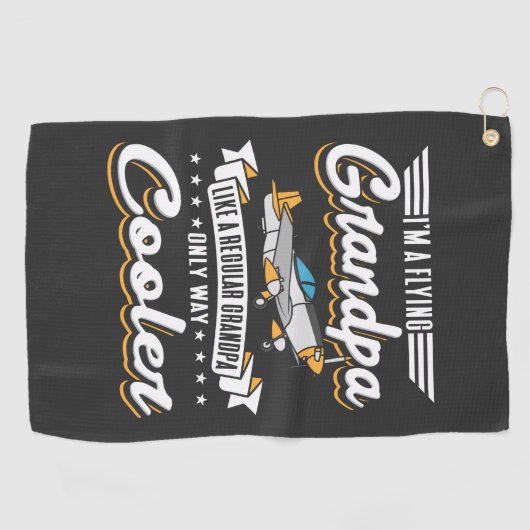 Luchtvaart Opa Alleen Koelere Gag Golfhanddoek (Horizontaal)