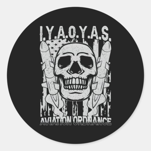 Luchtvaart Ordnance Iyaoyas Ronde Sticker (Voorkant)