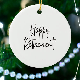 Luchtvaart Piloot Pensioen Foto Blauw Ivoor Strepe Keramisch Ornament