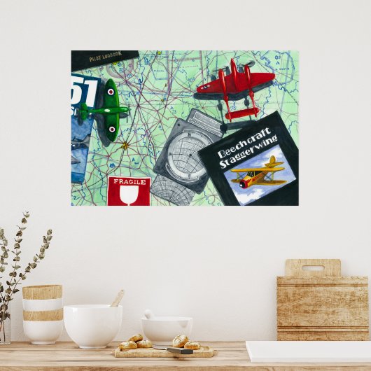 Luchtvaart Poster (Keuken)