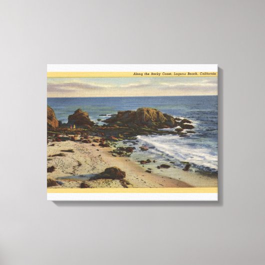 Luchtvaart rond de Rocky Coast Canvas Afdruk (Voorkant)