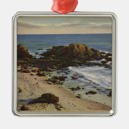Luchtvaart rond de Rocky Coast Metalen Ornament (Voorkant)