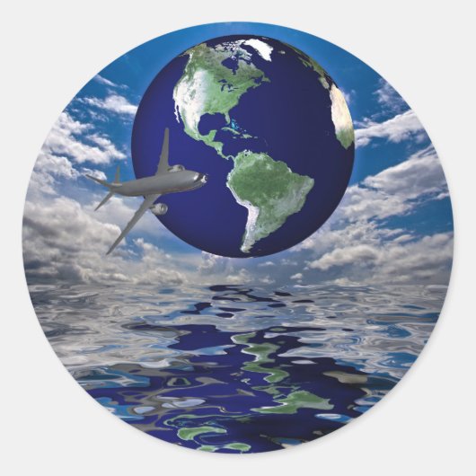 Luchtvaart Ronde Sticker (Voorkant)