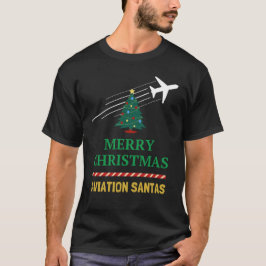 Luchtvaart Santas - Luchtvaart Kerstmis Pilot T-shirt