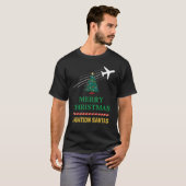Luchtvaart Santas - Luchtvaart Kerstmis Pilot T-shirt (Voorkant volledig)