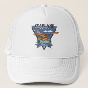 Luchtvaart - Seaplane Pilot Trucker Pet