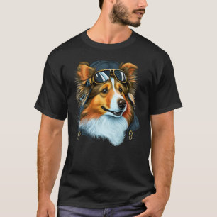 Luchtvaart Sheltie Vliegtuig Piloot op Shetland Sh T-shirt