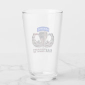 Luchtvaart springvleugels met Amerikaanse vlag Glas (Achterkant)