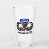 Luchtvaart springvleugels met Amerikaanse vlag Glas (Voorkant)