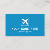 Luchtvaart thema vliegtuig visitekaartje sjabloon (Voorkant)