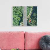 Luchtvaart uitzicht op de snelweg overdag canvas afdruk (Insitu (Woonkamer))