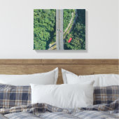 Luchtvaart uitzicht op de snelweg overdag canvas afdruk (Insitu (Slaapkamer))