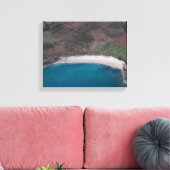 Luchtvaart uitzicht van boerderij veld canvas afdruk (Insitu (Woonkamer))
