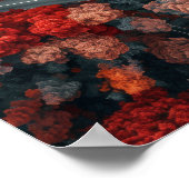 Luchtvaart Uitzicht van kronkelende weg door rode Poster (Hoek)