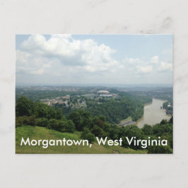 Luchtvaart Uitzicht van Morgantown WV, Mon River B Briefkaart