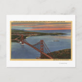 Luchtvaart van Golden Gate Bridge & Bay Area Briefkaart (Voorkant)