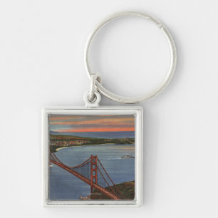 Luchtvaart van Golden Gate Bridge & Bay Area Sleutelhanger