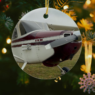 Luchtvaart Vliegtuig Foto Kerst Persoonlijk Keramisch Ornament