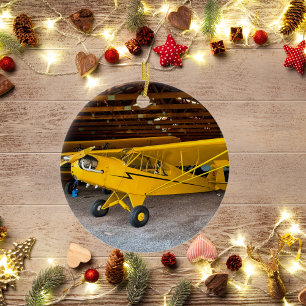 Luchtvaart Vliegtuig Foto Kerst Persoonlijke Cer Keramisch Ornament