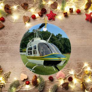 Luchtvaart Vliegtuig Foto Kerst Persoonlijke Cer Keramisch Ornament