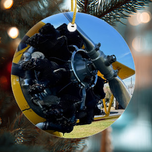 Luchtvaart Vliegtuig Foto Kerst Persoonlijke Cer Keramisch Ornament