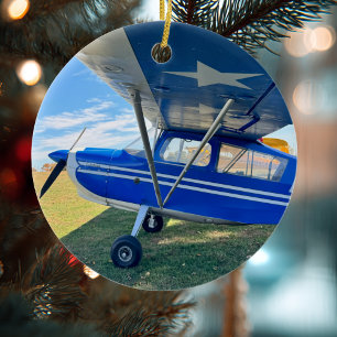 Luchtvaart Vliegtuig Foto Kerst Persoonlijke Cer Keramisch Ornament